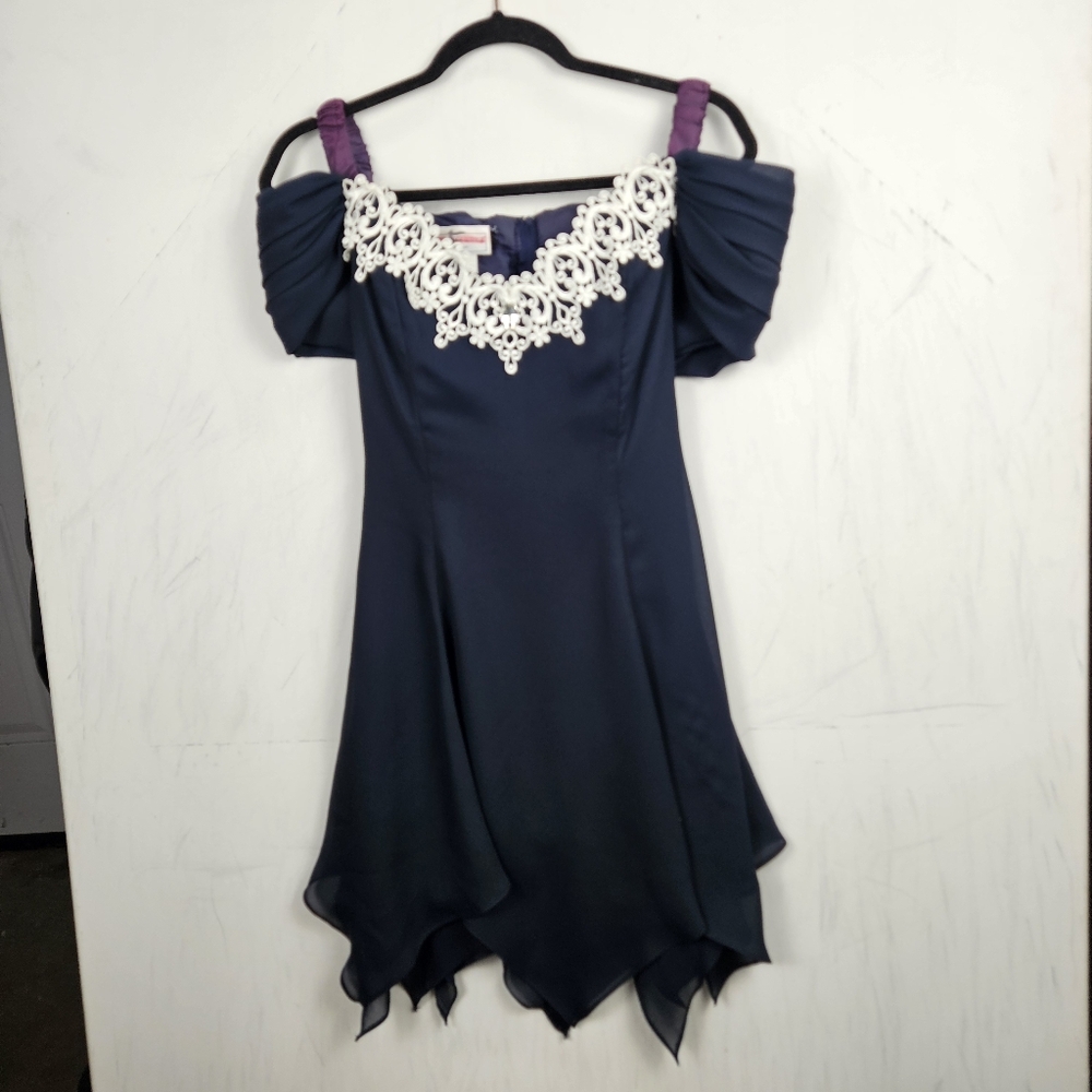 Vintage Gunne Sax Off the Shoulder Mini Dress
